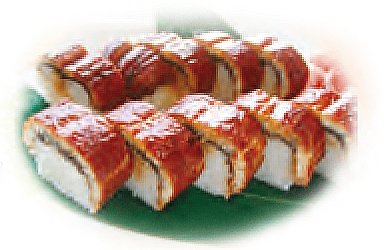 彩りウナギ棒寿司